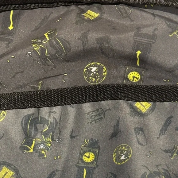Disney Black Haunted Mansion Sling Backpack with Yellow Lantern - Picture 5 of 5